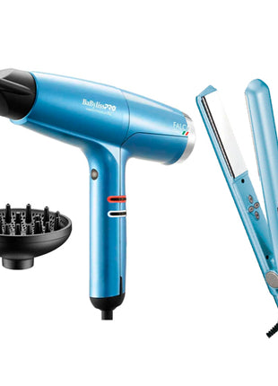 Combo BabylissPRO Secadora Profesional Falco - BAB8550ES + Alaciadora Digital 1" - BABNT2197TES