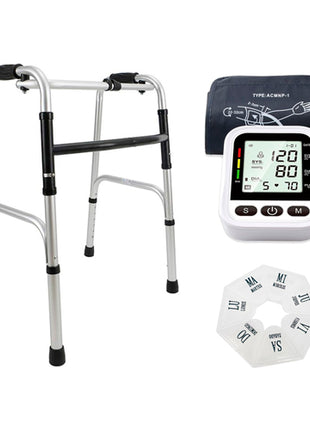 Combo Quick Life Andadera AR-4P Plata + GB Medidor de Presión MPP0123 Negro