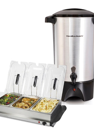 Combo Proctor Silex Servidor Buffet - 34300 + Hamilton Beach Cafetera 45 Tazas - 40515R