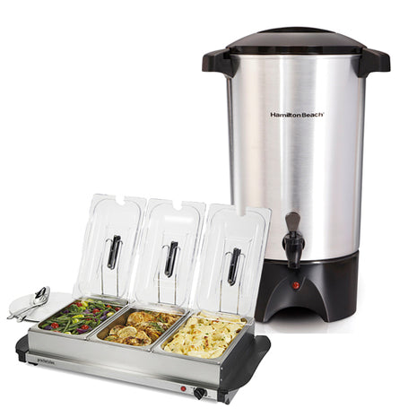 Combo Proctor Silex Servidor Buffet - 34300 + Hamilton Beach Cafetera 45 Tazas - 40515R