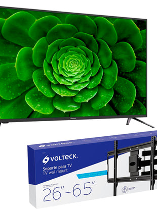 Combo Pioneer Televisor 43” PN4375124U + Volteck Soporte para Pantalla TVSM-65 Negro
