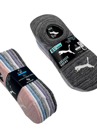 Combo Puma Calcetines PUMA8RSA 8 Pares Rosa Dama + Puma Calcetines PUMA8GRS 8 Pares Gris Dama