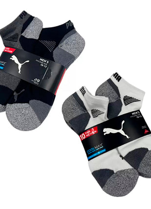 Combo Puma Calcetines PUMA10GRS 10 Pares Gris Caballero + Puma Calcetines PUMA10BLN 10 Pares Blanco Caballero