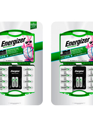 Combo Energizer 2 Juegos Baterías Recargables ENERGIZER10 Estuche Verde