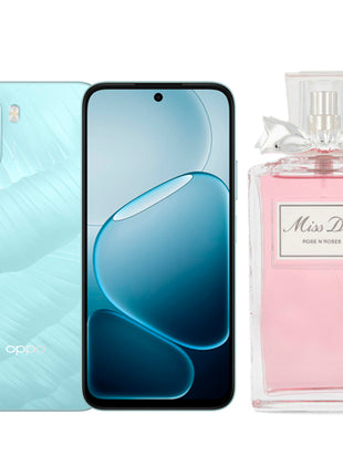 Combo Oppo Smartphone A6x Azul de 128GB - CPH2819 + Miss Dior Rose NRoses Perfume EDT 100 ml. Dama - A121