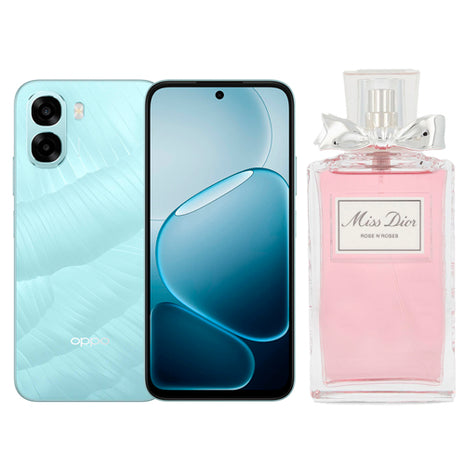 Combo Oppo Smartphone A6x Azul de 128GB - CPH2819 + Miss Dior Rose NRoses Perfume EDT 100 ml. Dama - A121