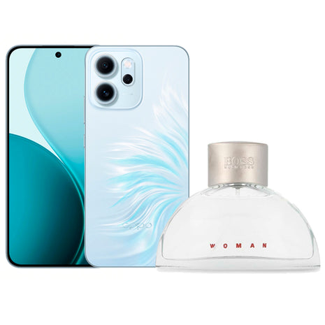 Combo Oppo Smartphone Reno14 F 5G Azul de 256GB - CPH2743 + Hugo Boss Perfume Woman EDP 90ml - HBW-989