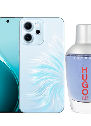 Combo Oppo Smartphone Reno14 F 5G Azul de 256GB - CPH2743 + Hugo Boss Perfume Hugo Extreme EDP 75ml Caballero - HBHE-380