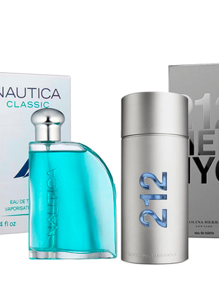 Combo Nautica Perfume Classic NAUTCLASSIC100 Caballero + Carolina Herrera 212MENNYC 200ml Caballero