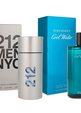 Combo Carolina Herrera Perfume 212MENNY 212NYC 100ml Caballero + Davidoff Perfume Cool Water 200ml Caballero