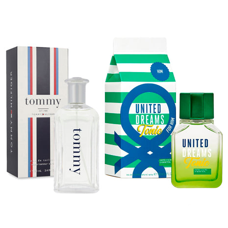 Combo Tommy Hilfiger Perfume TOMMY100 Tommy Caballero + Benetton Perfume Mod. 65156080 Tonic For Him Caballero