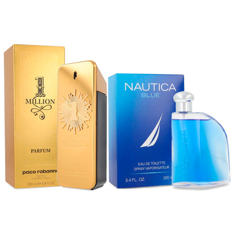 Combo Paco Rabanne Perfume PRC001 One Million 200ml Caballero + Nautica Perfume NAUTBLUE100 Blue Caballero
