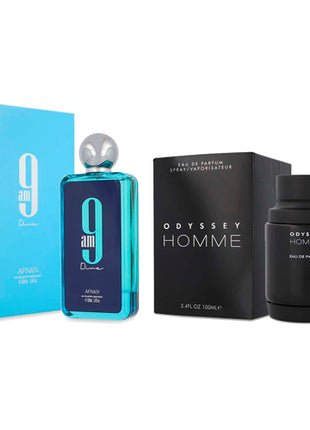 Combo Armaf Perfume AROHO-313 Odyssey Caballero + Afnan Perfume AFN9DIVE 9AM Dive Caballero