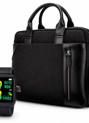 Combo Cloe Uomo 510 Porta Laptop 15 plg. Negro - R4EQI25510NEG + Smartwatch Hyper T2GO. Negro - TG-W84032