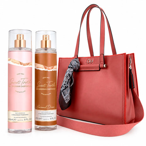 Combo Cloe Bolsa Con Mascada - 2BLCO25107TAN + Sabrina Carpenter Body Mist 236ml - SABSWTMIST + Sabrina Carpenter Body Mist 236ml - SABODYCA