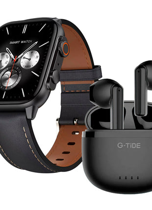 Combo G-Tide Reloj Inteligente Mod. S5 Negro + G-Tide Audífonos Mod. H11 Negro
