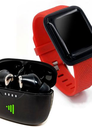Combo Highlink Reloj HIGSMARTW Rojo + Highlink Audífonos LINKBUDS Negro