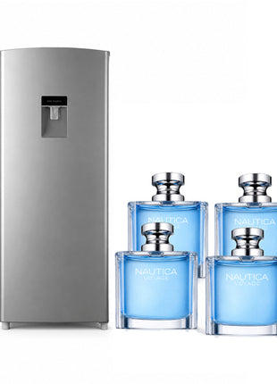 Combo Hisense Refrigerador 7 pies - RR63D6WGX + 4 Perfumes Nautica Loción Voyage Caballero 100ml - VNM100