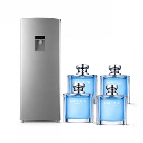 Combo Hisense Refrigerador 7 pies - RR63D6WGX + 4 Perfumes Nautica Loción Voyage Caballero 100ml - VNM100