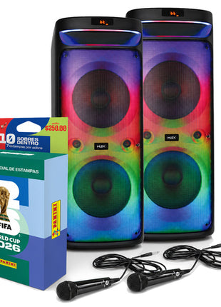 Combo Misik 2 Sistemas de Audio MB2240 Negro + Panini Blister 005460KBMX10 10 Sobres World Cup
