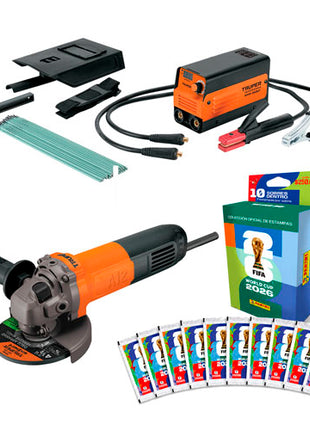 Combo Truper 2604041 Mini Soldadora y Esmeriladora + Panini Blister 005460KBMX10 10 Sobres World Cup