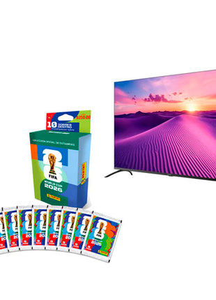 Sharp Pantalla 60” Roku 4TC60HL4320U 4K + Panini Blister 005460KBMX10 10 Sobres World Cup