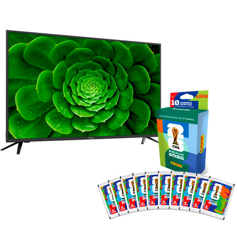 Pioneer Televisor 43” PN4375124U 4K UHD + Panini Blister 005460KBMX10 10 Sobres World Cup