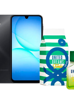 Samsung Celular Galaxy-A17 Black 128GB Negro + Benetton United Dreams Tonic For Him edt 100ml. Caballero - 65156080