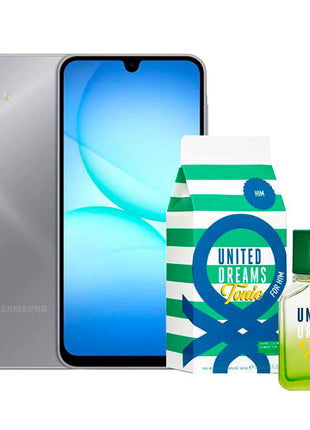 Samsung Celular Galaxy-A17 Gray 128GB Gris + Benetton United Dreams Tonic For Him edt 100ml. Caballero - 65156080