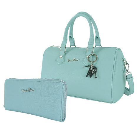 Combo Michel Domit Cartera para Dama Azul con cierre MDTWAW004AZ + Michel Domit Bolso para Dama Rosa MDTHBE001AZ