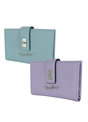 Combo Michel Domit Cartera Chica con Broche, Lila MDTWAW002MOR + Michel Domit Cartera Chica con Broche Azul MDTWAW002AZ
