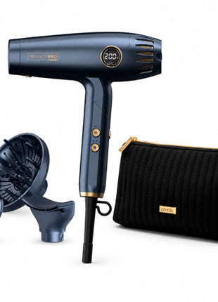 Combo Conair Cosmetiquera grande efecto acolchado, Negro - A13046MX + Conair Secadora Digital Digitalaire 2.0 - 1000ES