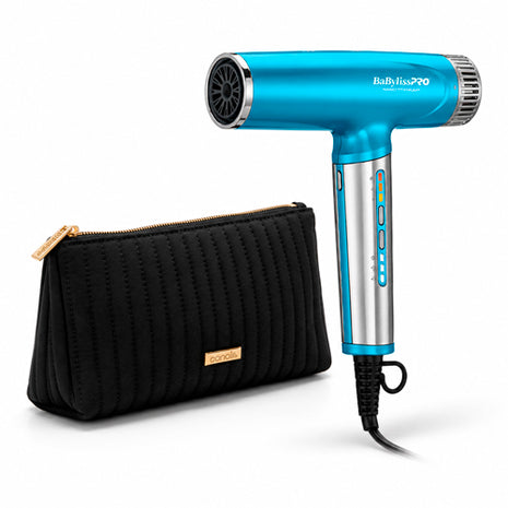 Combo Conair Cosmetiquera grande efecto acolchado, Negro - A13046MX + BabylissPRO Secadora Profesional - BNTC9200ES