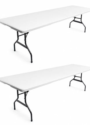 Combo Homex 2 Mesas tipo portafolio blanco de 2.40 metros - HMP-244