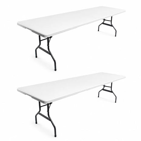 Combo Homex 2 Mesas tipo portafolio blanco de 2.40 metros - HMP-244