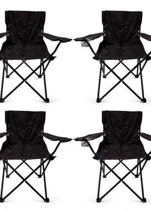 Combo Génesis 4 Sillas plegables negro de campismo - RSC-N