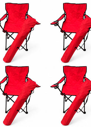 Combo Génesis 4 Sillas plegable rojo de campismo - RSC-R