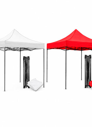Combo Génesis Toldo plegable blanco 3x3m - CET-3X3-BL+ Génesis Toldo plegable rojo 3x3m - CET-3X3-RJ