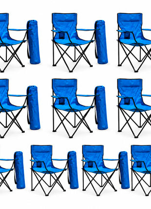 Combo Génesis 10 Sillas plegables azul de campismo - RSC-A