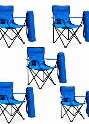 Combo Génesis 5 Sillas plegables azul de campismo - RSC-A
