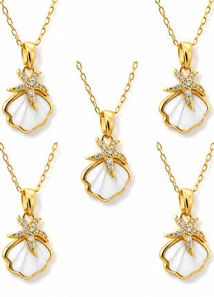 Combo Zvezda 5 Piezas Collar de Concha ZCO-CH-CONEST Chapa 18K