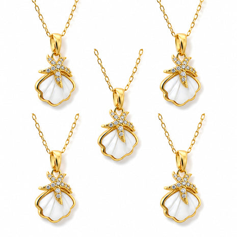Combo Zvezda 5 Piezas Collar de Concha ZCO-CH-CONEST Chapa 18K
