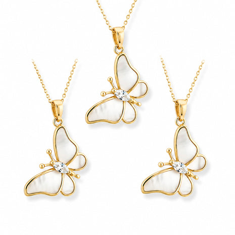 Combo Zvezda 3 Collares Mariposa ZCO-CH-MARI-MP Chapa 18K