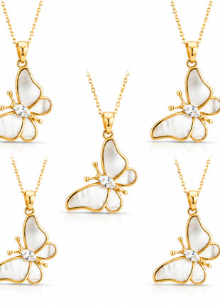 Combo Zvezda 5 Collares De Mariposa ZCO-CH-MARI-MP Chapa 18K