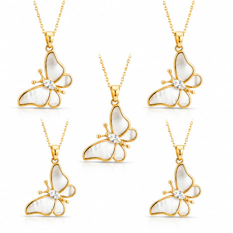 Combo Zvezda 5 Collares De Mariposa ZCO-CH-MARI-MP Chapa 18K