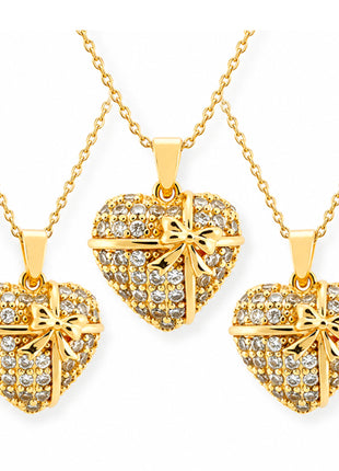 Combo Zvezda 3 Collares de Corazón ZCO-CH-COR-MOÑ Con Moño