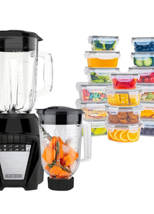 Combo Black & Decker Licuadora BL0876-3BDLA Ice Crush + Redlemon Contenedores 83104-Bl 16Pzas