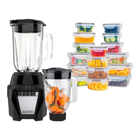 Combo Black & Decker Licuadora BL0876-3BDLA Ice Crush + Redlemon Contenedores 83104-Bl 16Pzas