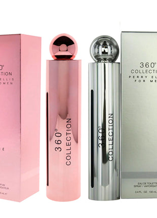Combo Perry Ellis 360° Collection EDT 100ml Men - 360COLLECTIONMEN + Perry Ellis 360° Collection Rosé para Mujer EDP 100 ml - ROSEPE360