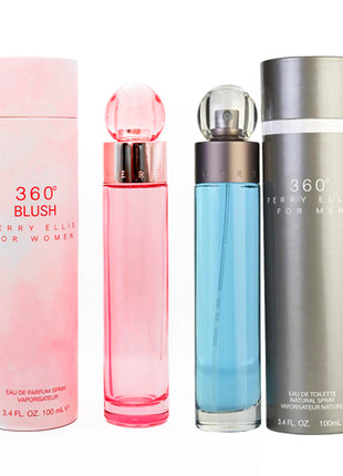 Combo Perry Ellis 360 Blush Mujer 100ml - PEBLUSHR + Perry Ellis 360 clásico For Men Edt 100ml - 360MEN